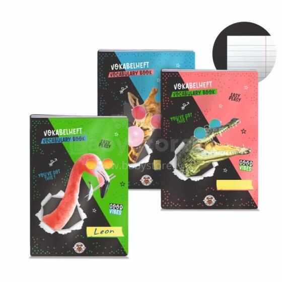 For School Neon -  Vocabulary book A5 32 sheets, 3 assorted