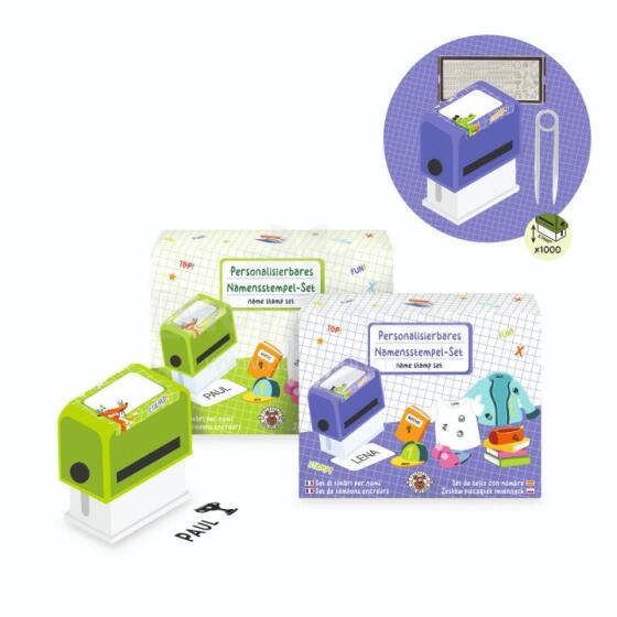 ABC Champion HS -  Name stamp set personalisable, 2 assorted