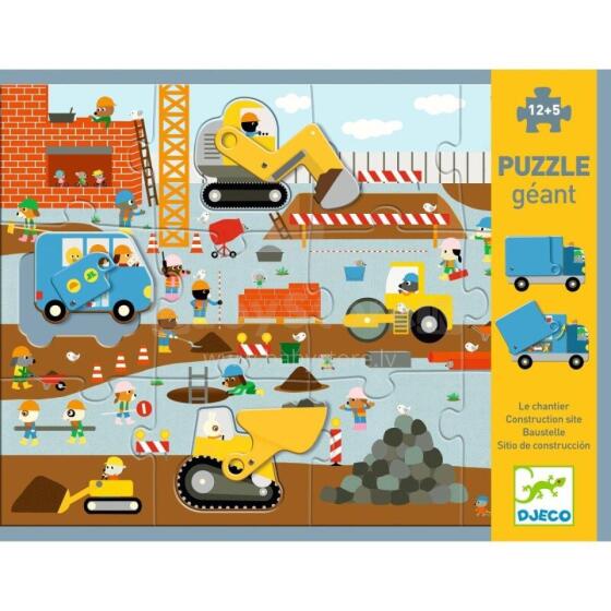 Giant puzzles - Construction site - 17 pcs