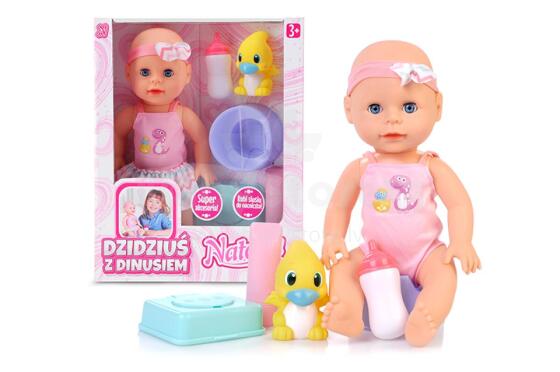 ARTICLE 122521 Doll NATALIA Baby with Dinosaur 33 cm