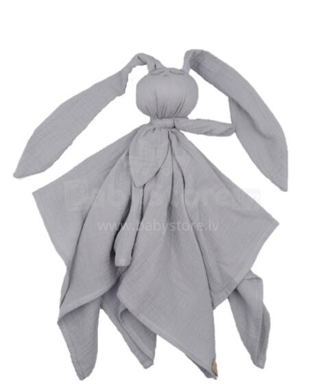 BABY 01081 Hug Me Bunny muslin diaper gray