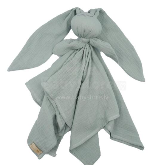 BABY 01084 Hug Me Bunny muslin diaper mint