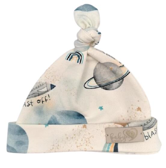 BABY 01087 Baby hat Smurfette Cosmos ecru 3-6m*
