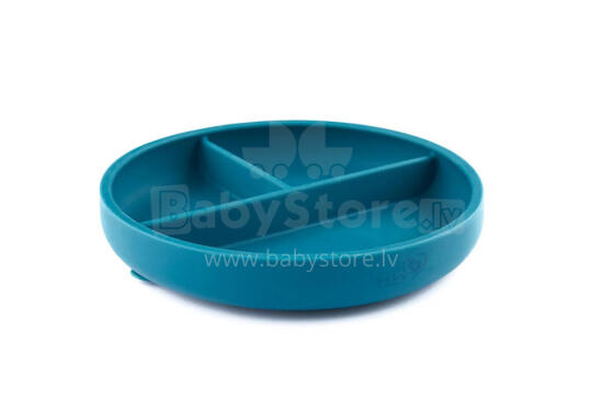 BABY 01297 Silicone plate with scale Ocean Blue