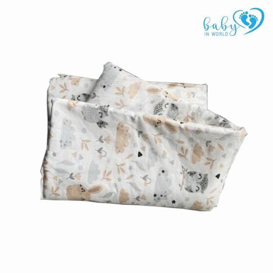 BABY 01628 Sega un spilvens 135x100 40x60 Glade Owls