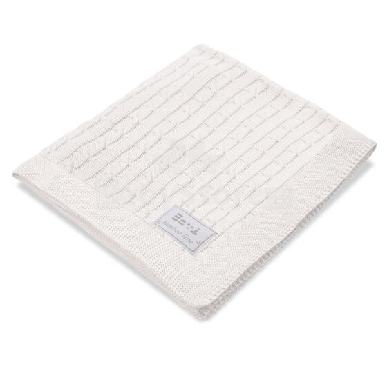 EWA 916679 Bamboo blanket ecru braid