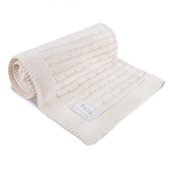 EWA 927897 Bamboo blanket ecru braid + box