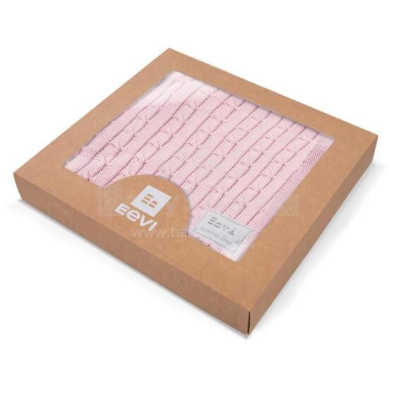 EWA 927910 Bamboo blanket light pink braid + box