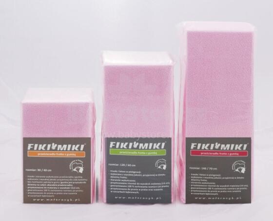 FIKI MIKI Fitted terry sheet 140x70 Pink