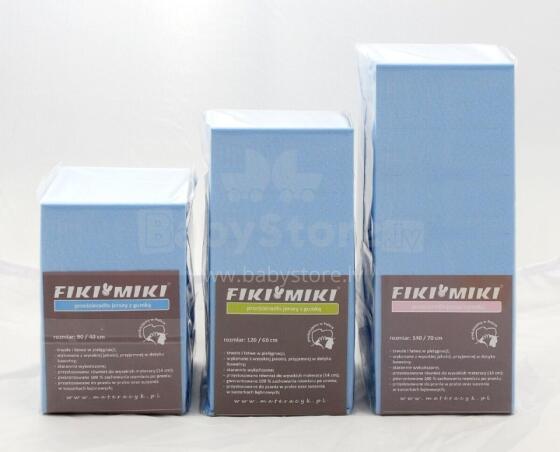 FIKI MIKI Jersey Sheet 120x60 Sky Blue