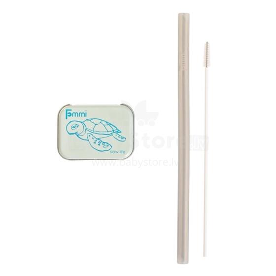 FOMMI Silicone Straw in Box Grey