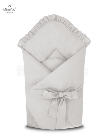 KIECZMERSKI Double-sided tied cone ROYAL with frill 75x75 100% cotton gray