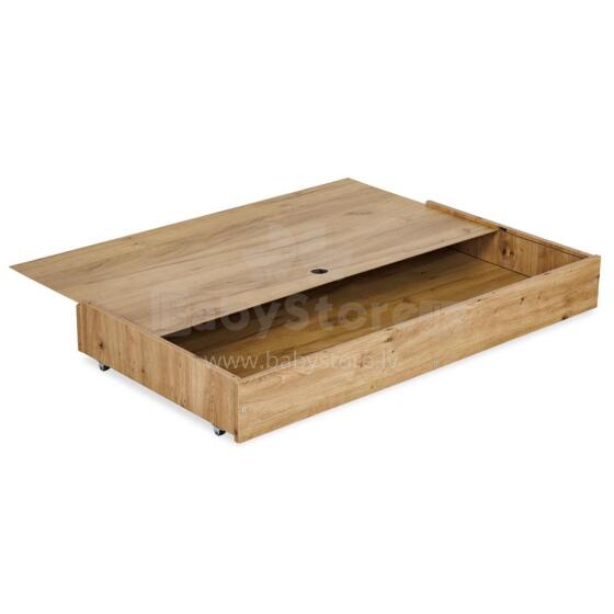 Klups Amelia Art.233068 White Bedding container 120x60 Amelia oak