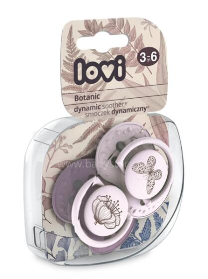 LOVI 22/870 Dynamic silicone pacifier 3-6 m 2 pcs Botanic Girl