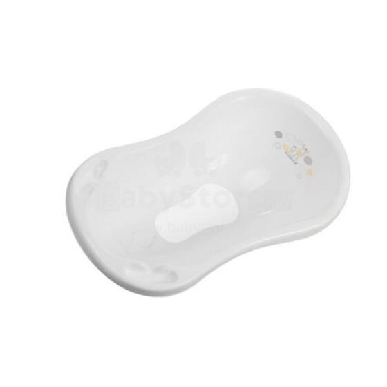 MALTEX Bathtub 84cm with stopper and mat Zebra white