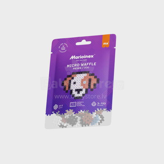 MARIOINEX 905869 Micro waffle blocks 111 pcs. (Dog)