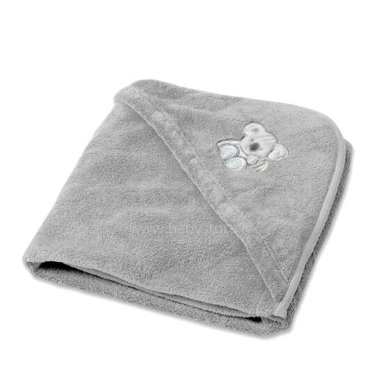 MATEX Microfibre blanket with hood KOALA for car seat 95x95 [TB0149_42] light gray