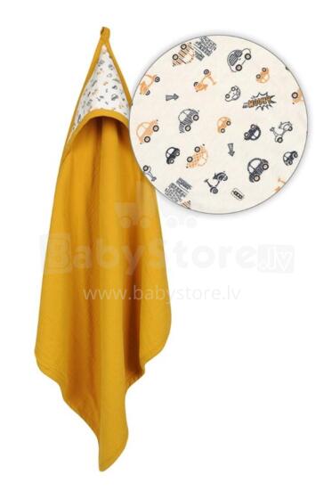 MATEX Bath cover MUSLIN DESIGN 85x85 cm [TB0443_02] mustard