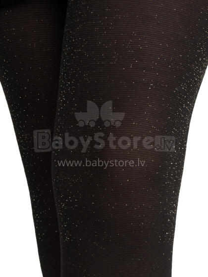 NOVITI RM003-G-02 Micro tights 60den black gold lurex 104/110