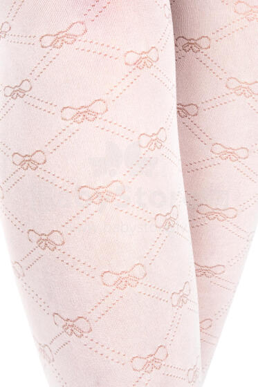 NOVITI RM011-G-01 Micro tights 30den white with bows 104/110
