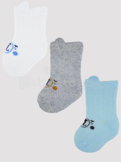 NOVITI SB019-B-01 Cotton socks with smiley faces boy 6-12m