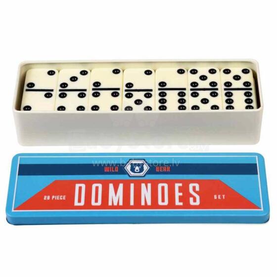 REX LONDON 29434 Domino spēle metāla kastē Wild Bear