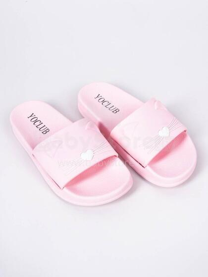 SCORPIO OKL-0061 Girls' flip-flops light pink with a cat size 30