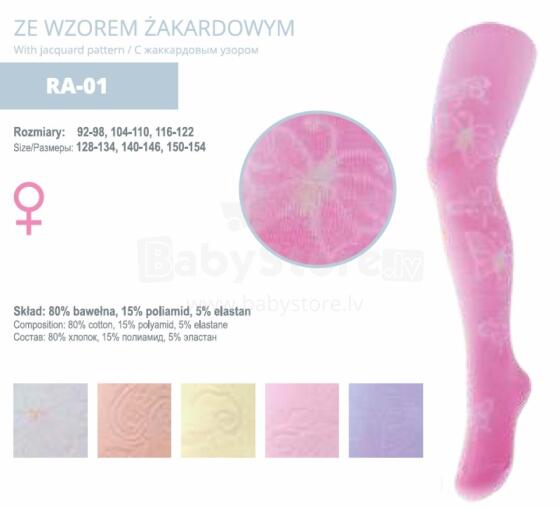 SCORPIO RA-01 Tights with a jacquard pattern 150/154 II QUALITY