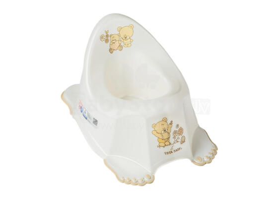 TEGA PO-046-118 Non-slip potty with music box BEAR white pearl