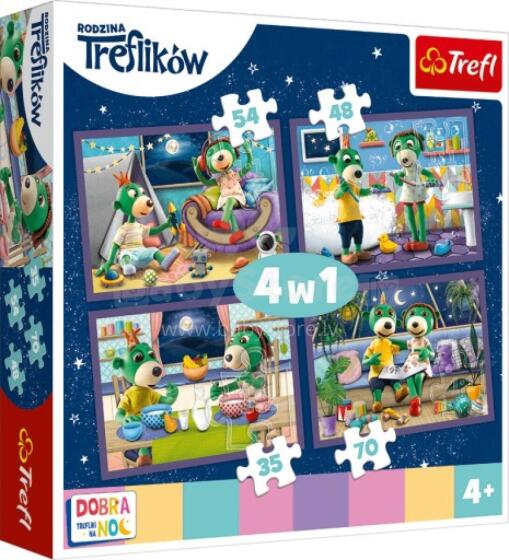 TREFL 34370 Puzzle 4 in 1 Trefliks' evening rituals*