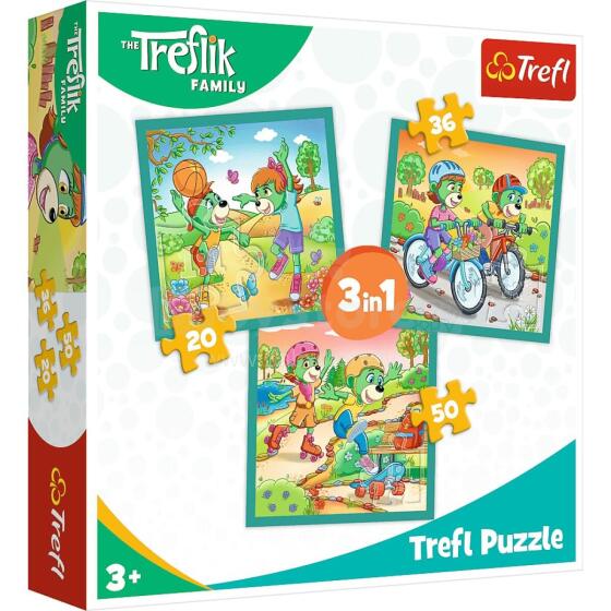 TREFL 34872 3in1 Puzzle Discover Trefliki
