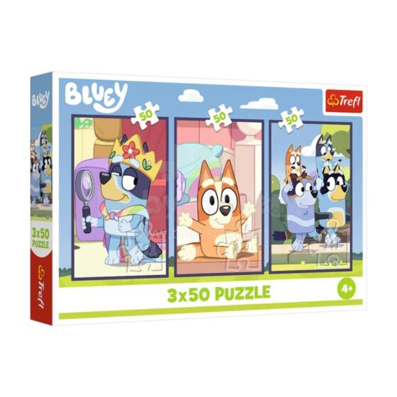 TREFL 34890 Puzzle 3x50 Bluey Family