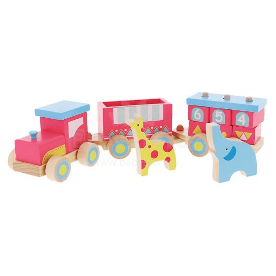 TREFL 61342 Деревянные игрушечные вагончики из Африки