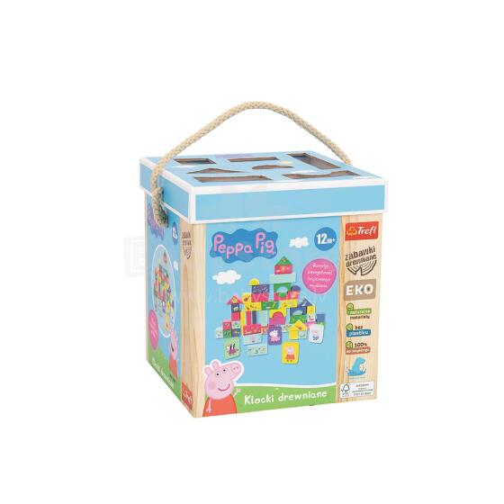 TREFL 61573 Деревянные игрушечные кубики Свинка Пеппа