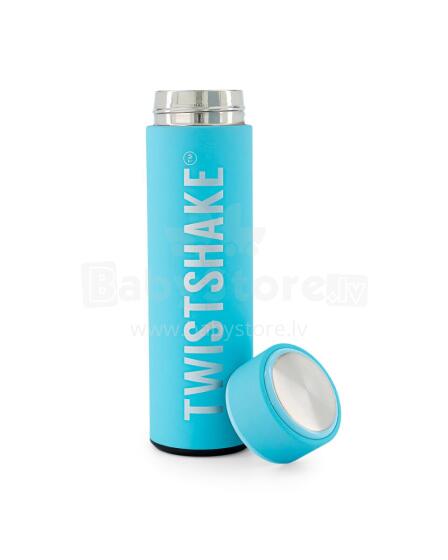 TWISTSHAKE 78298 Thermos Hot or Cold Bottle Blue 420 ml