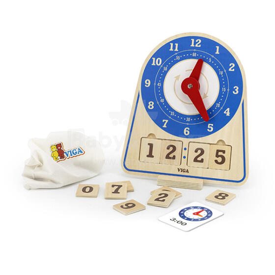 Viga 44547 Wooden Clock - Learning the Hours