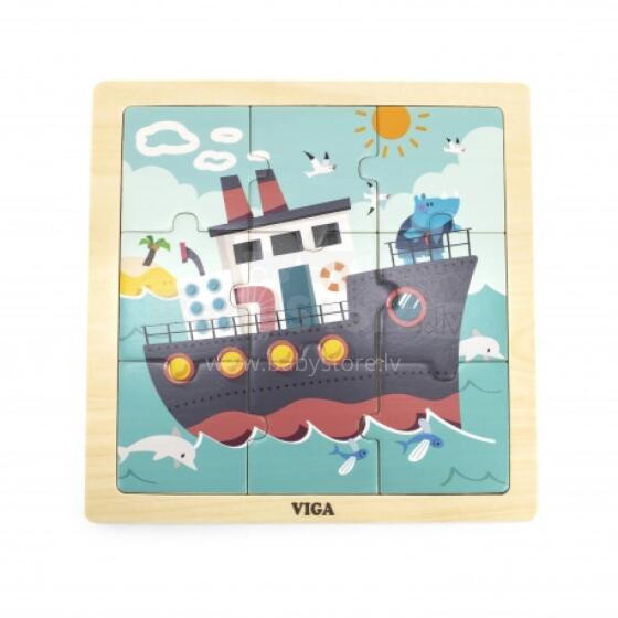 Viga 44630 Wooden puzzle Ship 9 pcs.