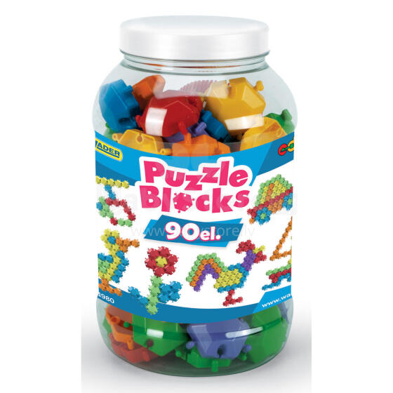 WADER 41980 Blocks Puzzle large jar 90 pcs.