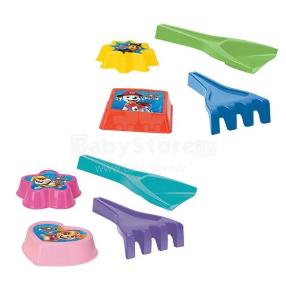 WADER 81010 Paw Patrol shovel + rake + 2 molds