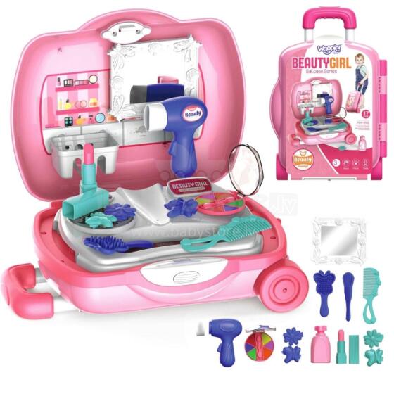 WOOPIE 44640 Portable dressing table 2in1 suitcase 17pcs.