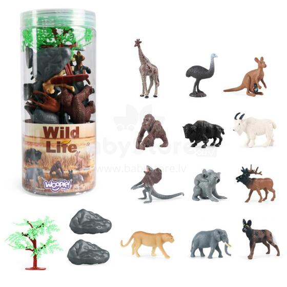 WOOPIE 47061 Set of 15 Wild Animals Figures