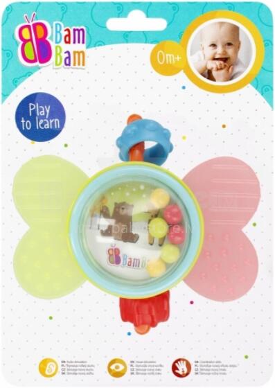 BAM BAM 521376 Butterfly Rattle