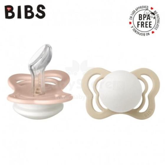 BIBS 1700319 COUTURE BLUSH N &amp; VANILLA NS pacifier 2-pack