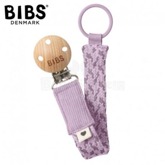 BIBS 9401111 PACIFIER BRAID pacifier holder 100% GOTS organic cotton Sky/Mauve