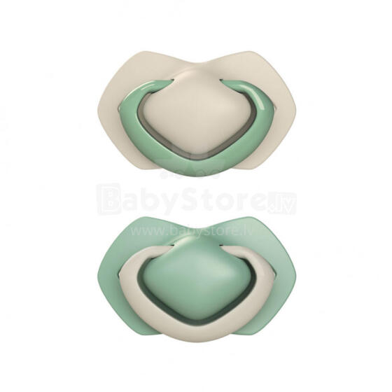 CANPOL 22/655 Soothing silicone symmetrical pacifier 0-6 months Pure Color 2 pcs beige