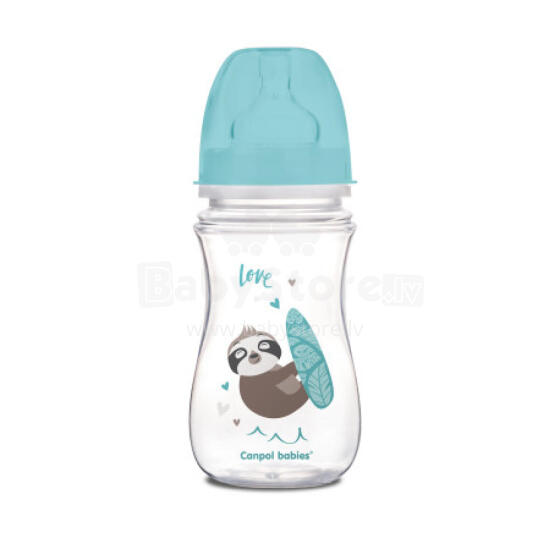CANPOL 35/221 EasyStart Exotic wide anti-colic bottle 240ml blue