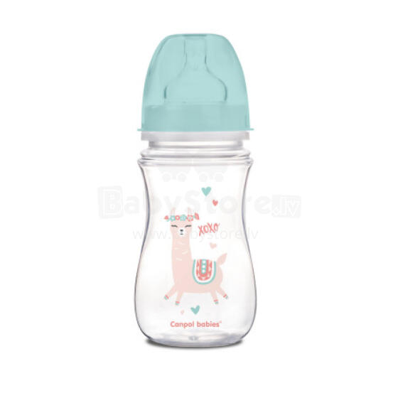 CANPOL 35/221 EasyStart Exotic wide anti-colic bottle 240ml green
