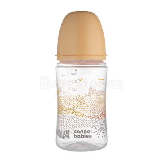 CANPOL 35/243 pudelīte pret kolikām EasyStart 240ml MOUNTAINS bēšs
