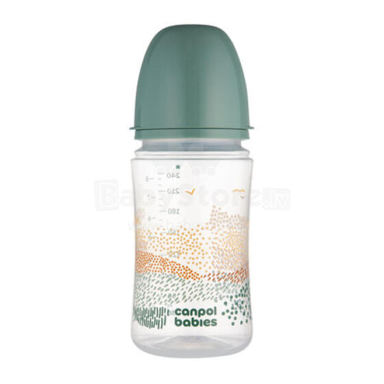 CANPOL 35/243 Anti-colic bottle EasyStart 240ml MOUNTAINS green