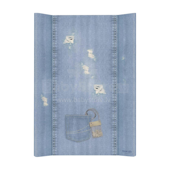 CEBA 102-119-589 Soft profiled changing mat short 50x70 DENIM STYLE SHABBY blue*